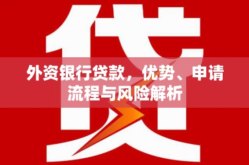 交口外资银行贷款，优势、申请流程与风险解析