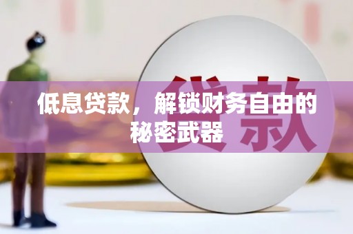 交口低息贷款，解锁财务自由的秘密武器
