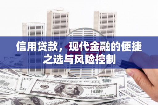 交口信用贷款，现代金融的便捷之选与风险控制