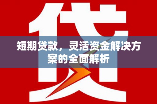 交口短期贷款，灵活资金解决方案的全面解析