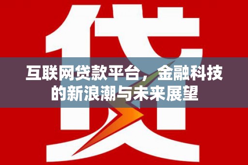 交口互联网贷款平台，金融科技的新浪潮与未来展望