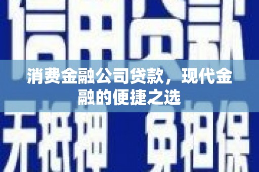 交口消费金融公司贷款，现代金融的便捷之选