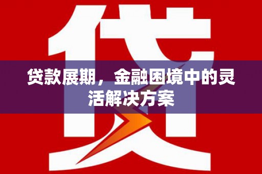 交口贷款展期，金融困境中的灵活解决方案