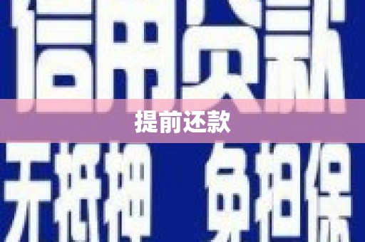交口提前还款