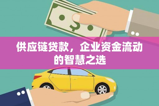 交口供应链贷款，企业资金流动的智慧之选