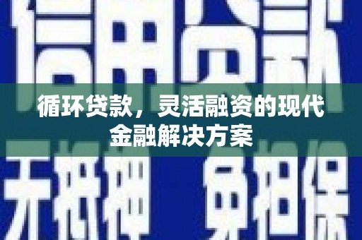 交口循环贷款，灵活融资的现代金融解决方案