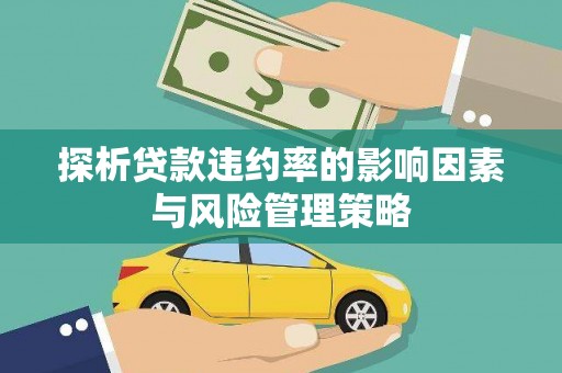 交口探析贷款违约率的影响因素与风险管理策略