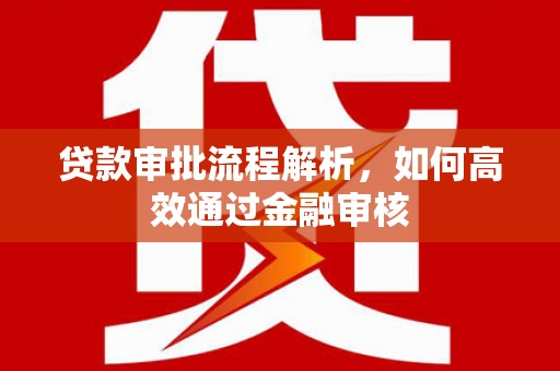 交口贷款审批流程解析，如何高效通过金融审核