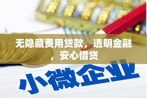 交口无隐藏费用贷款，透明金融，安心借贷