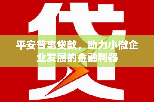 交口平安普惠贷款，助力小微企业发展的金融利器