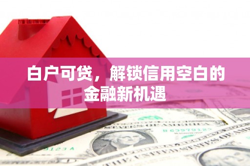 交口白户可贷，解锁信用空白的金融新机遇