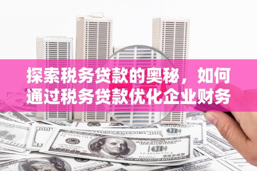 交口探索税务贷款的奥秘，如何通过税务贷款优化企业财务