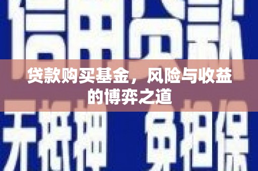 交口贷款购买基金，风险与收益的博弈之道