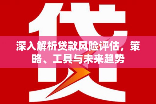交口深入解析贷款风险评估，策略、工具与未来趋势