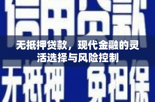 交口无抵押贷款，现代金融的灵活选择与风险控制