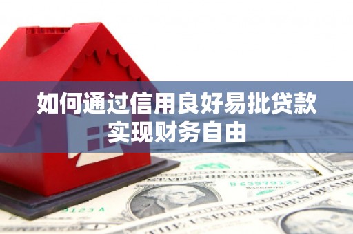 交口如何通过信用良好易批贷款实现财务自由