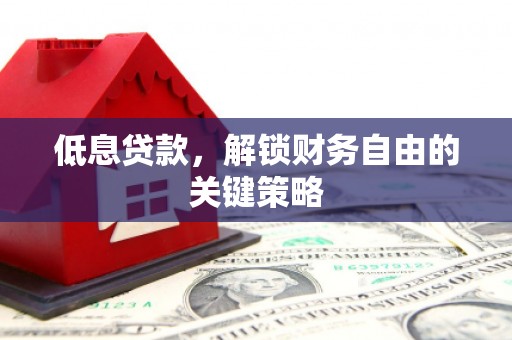 交口低息贷款，解锁财务自由的关键策略