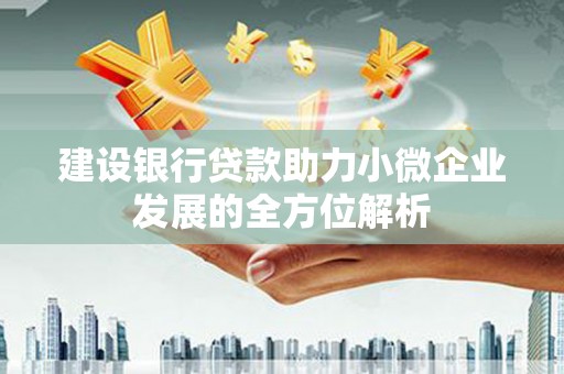 交口建设银行贷款助力小微企业发展的全方位解析