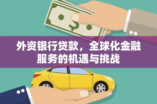 交口外资银行贷款，全球化金融服务的机遇与挑战